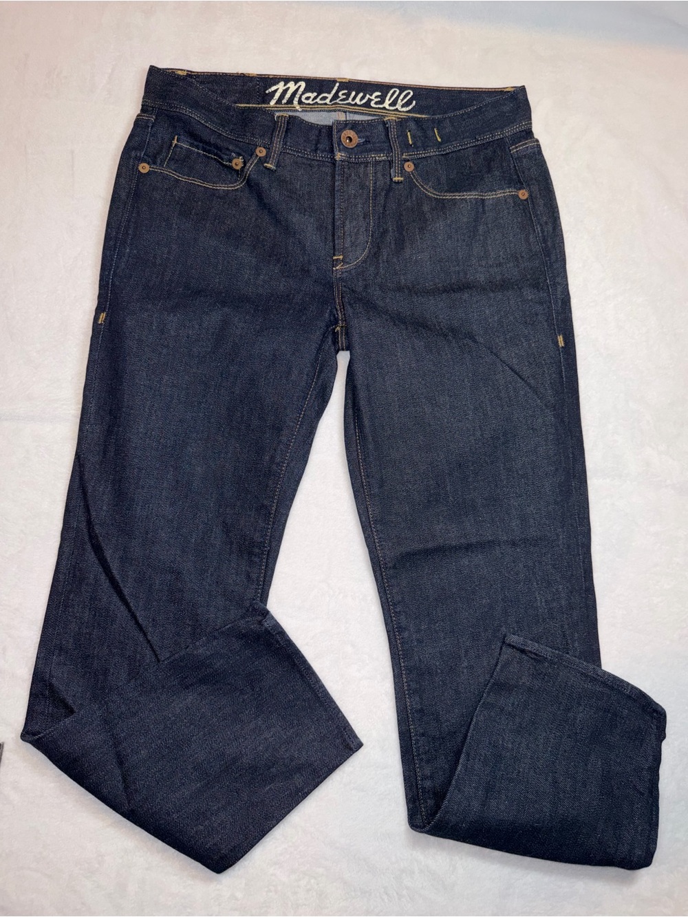 NWOT - Madewell Women’s Indigo Dark Rinse Skinny Denim with Leg Zippers Size 27